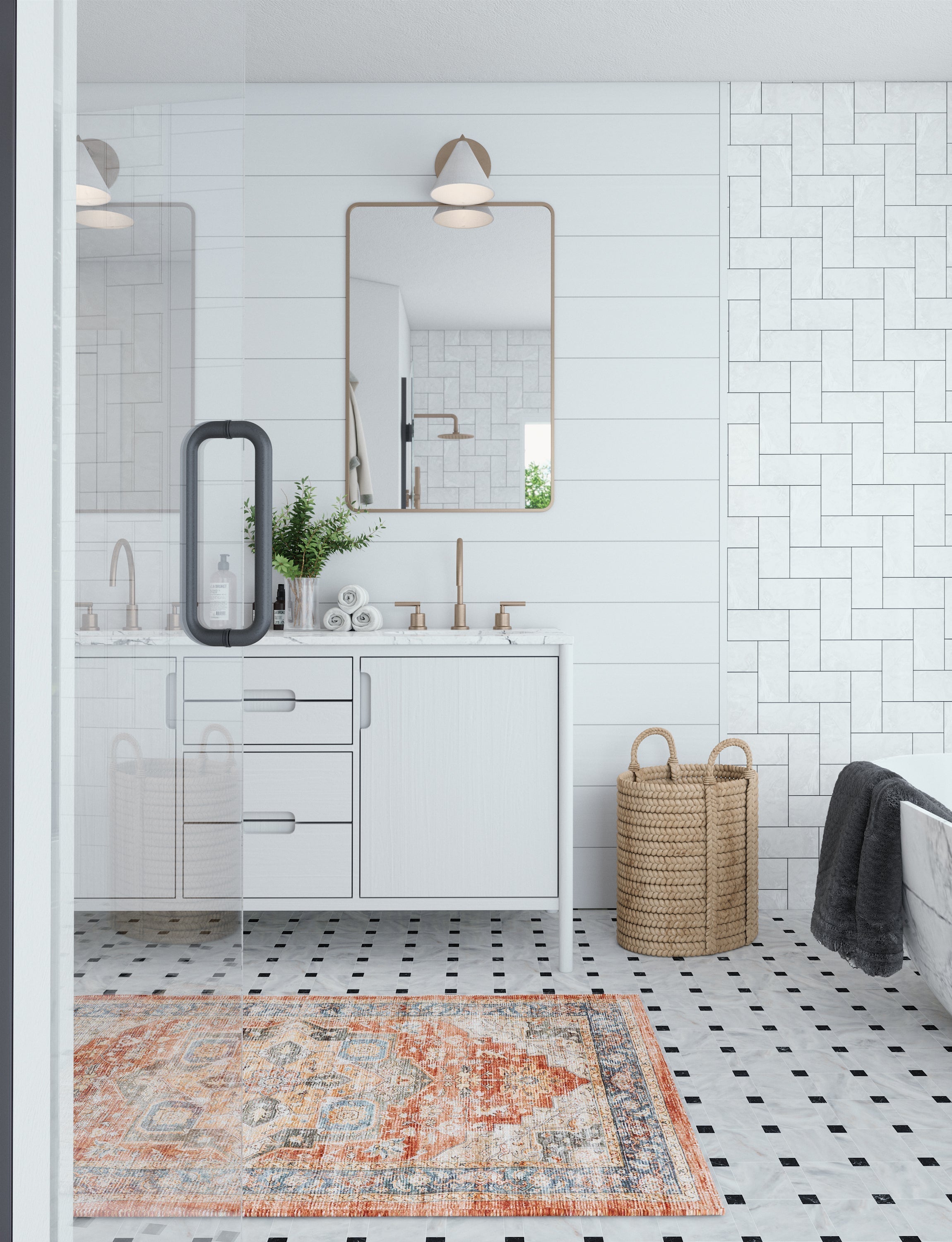 Rivka Terracota Ocean Rug 