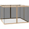 Outsunny Gazebo Mosquito Netting 10'x10' Black Screen Walls for Canopy with Zippers