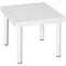 Outsunny Garden Side Table, Plastic Outdoor Square Coffee Table for Drink, Snack, White