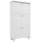 HOMCOM Narrow Shoe Cabinet: 3 Flip Drawers, Adjustable Shelves for 12 Pairs, White Small Space Organizer