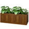 Foldable Elevated Planter Box, Wooden Raised Garden Bed for Backyard Patio to Grow Vegetables Herbs Flowers, Carbonized