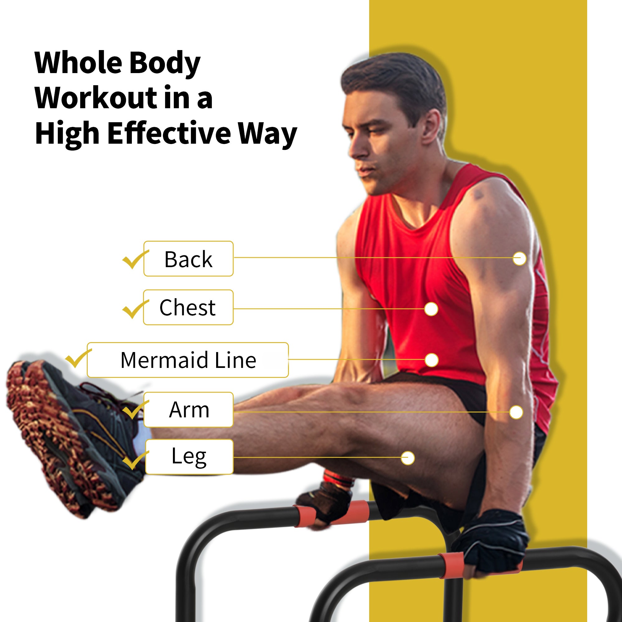 Soozier Push Up Stand Handle Gym Bar Workout Training Exercise Home Fitness Portable Dip Bars Strength 