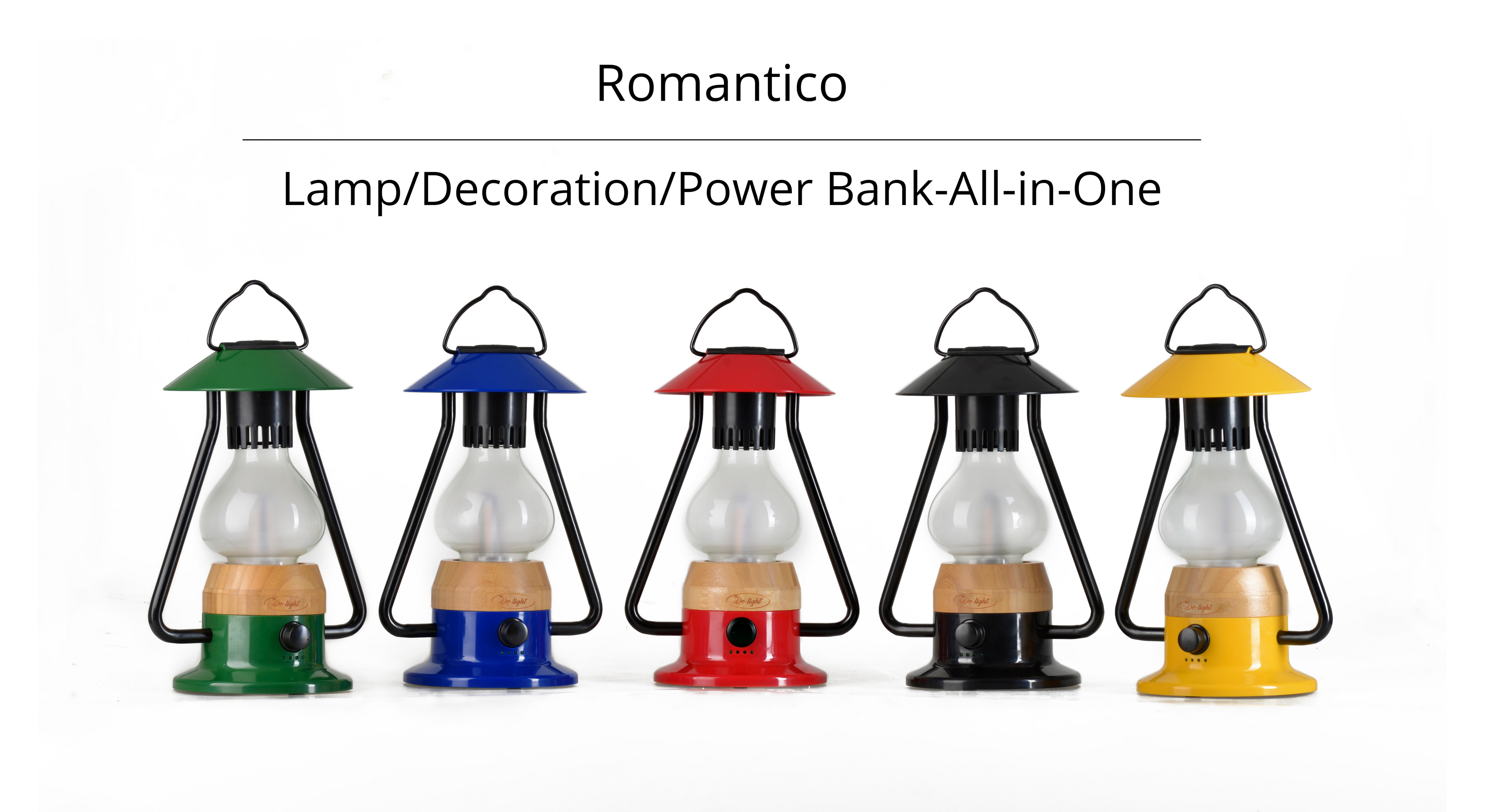 TRU De-LIGHT ROMANTICO LED All-in-One Lamp, Rechargeable, Bluetooth Music Speaker - FIRE RED / YELLOW / AUQA BLUE / GREEN / BLACK 