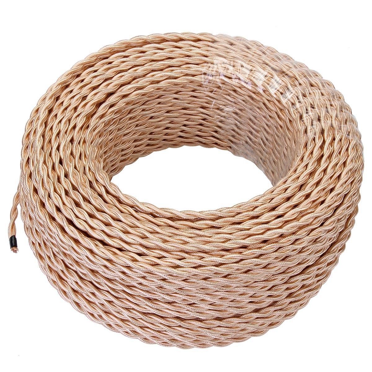 3 Core Twisted 0.75mm Fabric Cable Rose Gold~2098