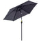 Outsunny 9' Round Patio Umbrella Aluminum Outdoor Market Umbrella with Crank Tilt Sunshade UV Protection Grey