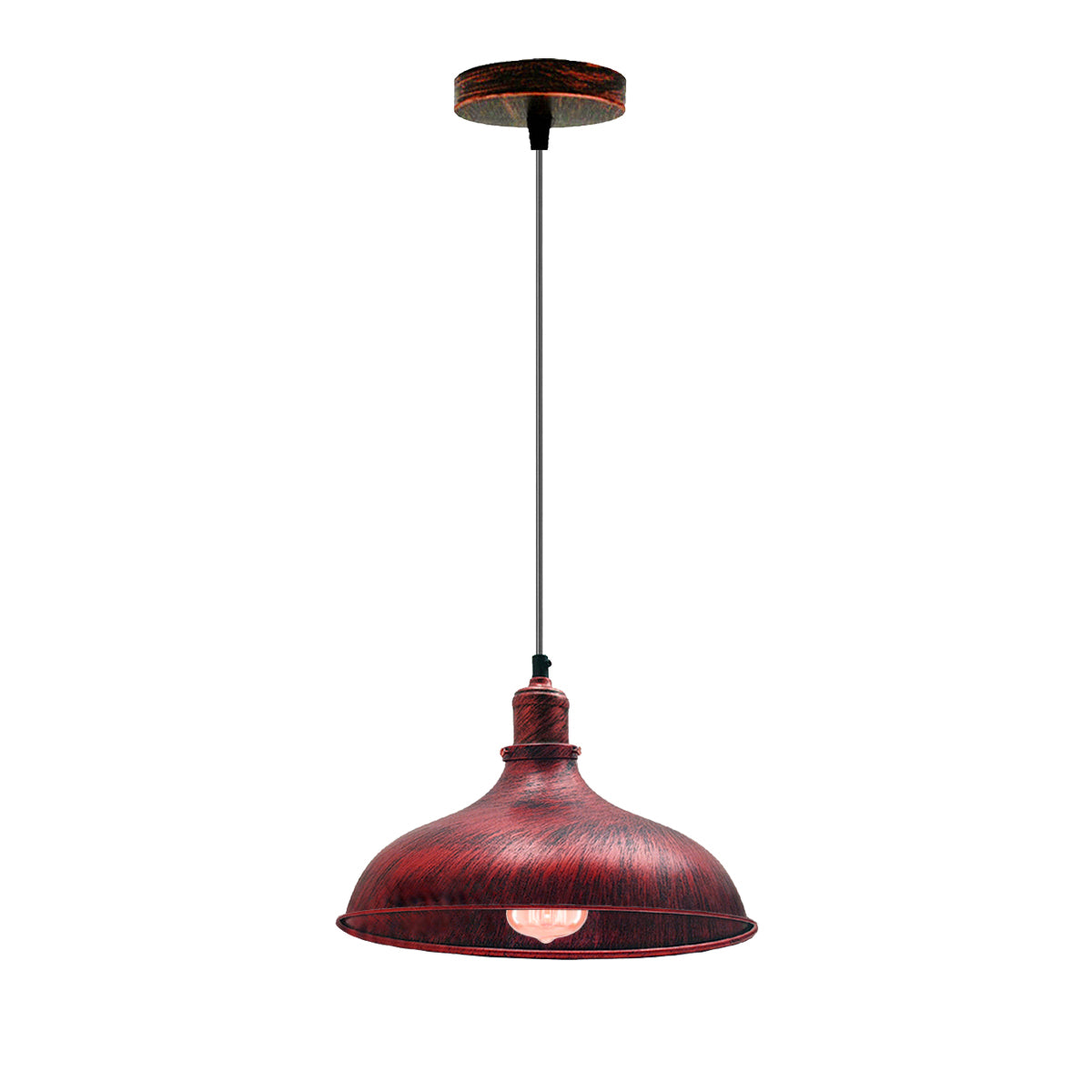 Industrial Metal Rustic Red Hanging Pendant Light ~1444 