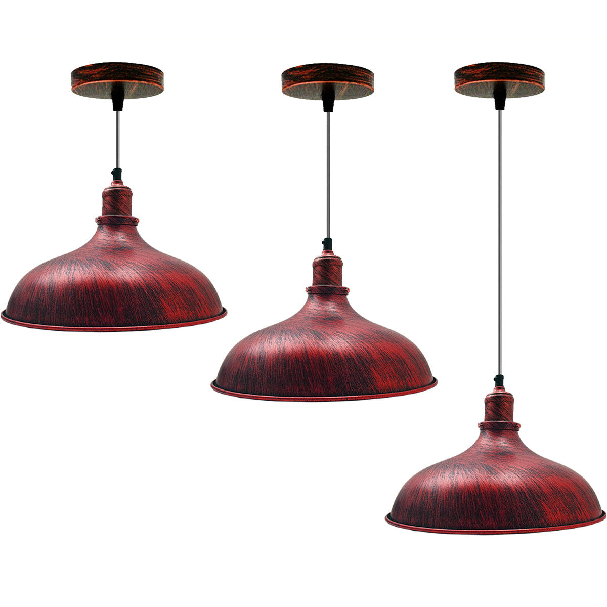 Industrial Metal Rustic Red Hanging Pendant Light ~1444 