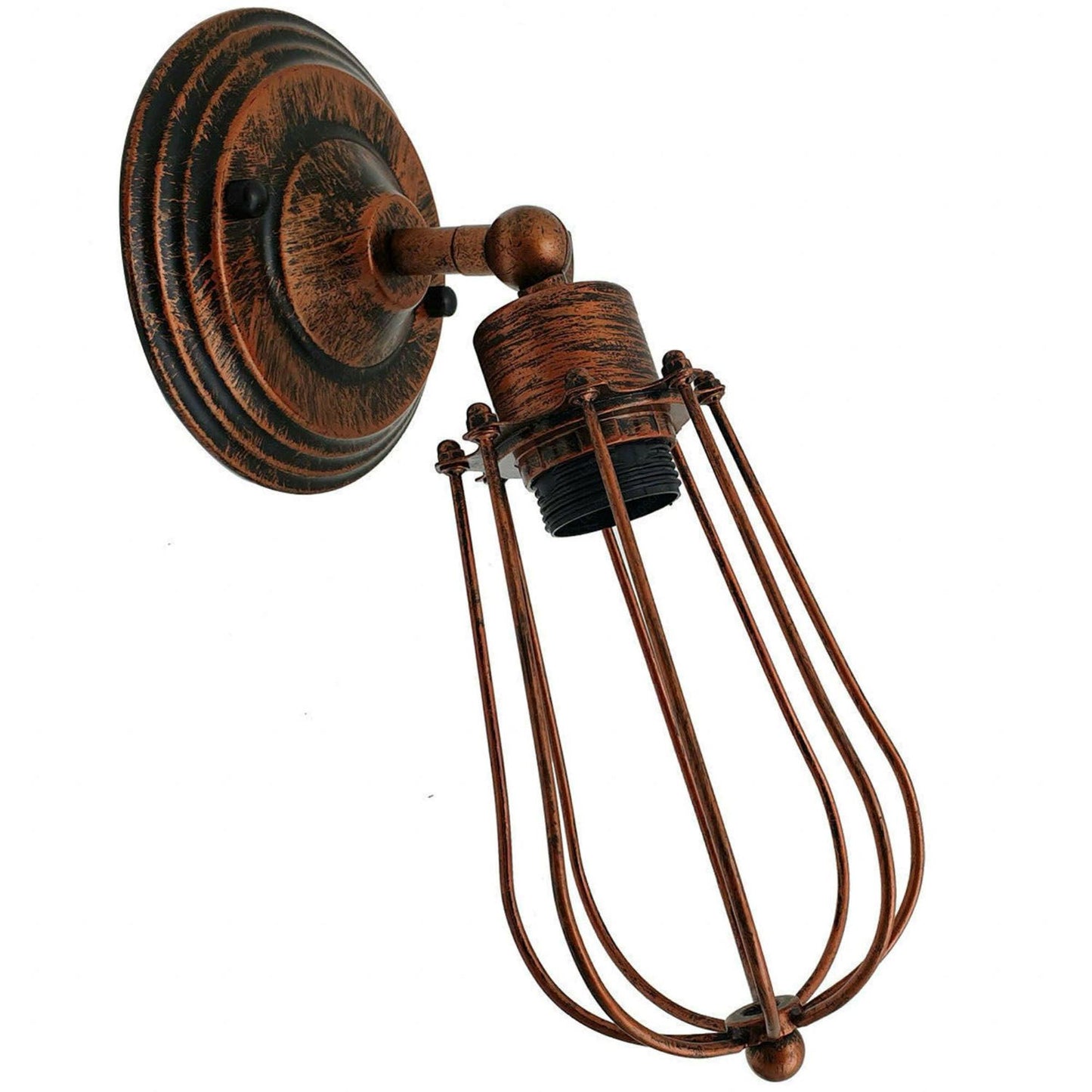 Industrial Rustic Red Balloon Cage Wall Sconce Lamp~1523