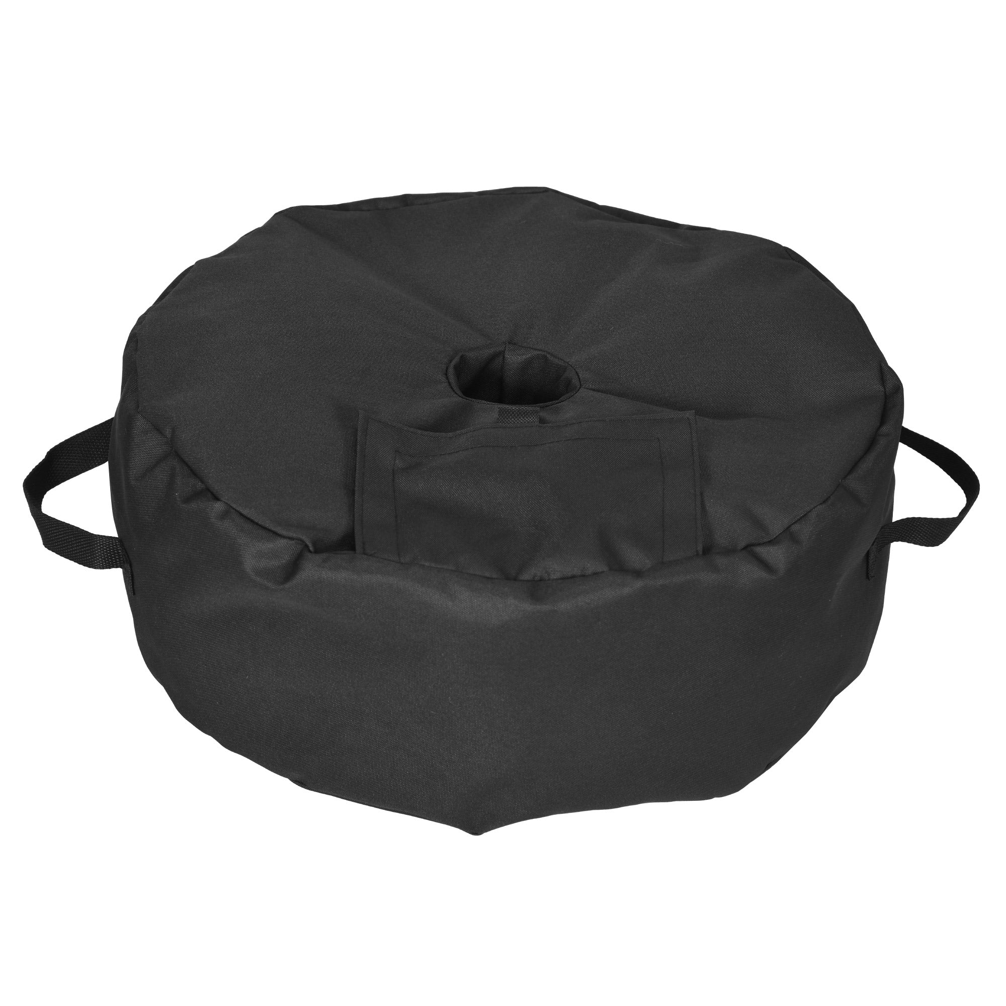 Outsunny 19" Round Patio Umbrella Base Weight Sand Bag Weather Resistant up to 88lbs Black Outdoor Stability 