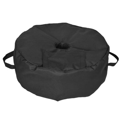 Outsunny 19" Round Patio Umbrella Base Weight Sand Bag Weather Resistant up to 88lbs Black Outdoor Stability 