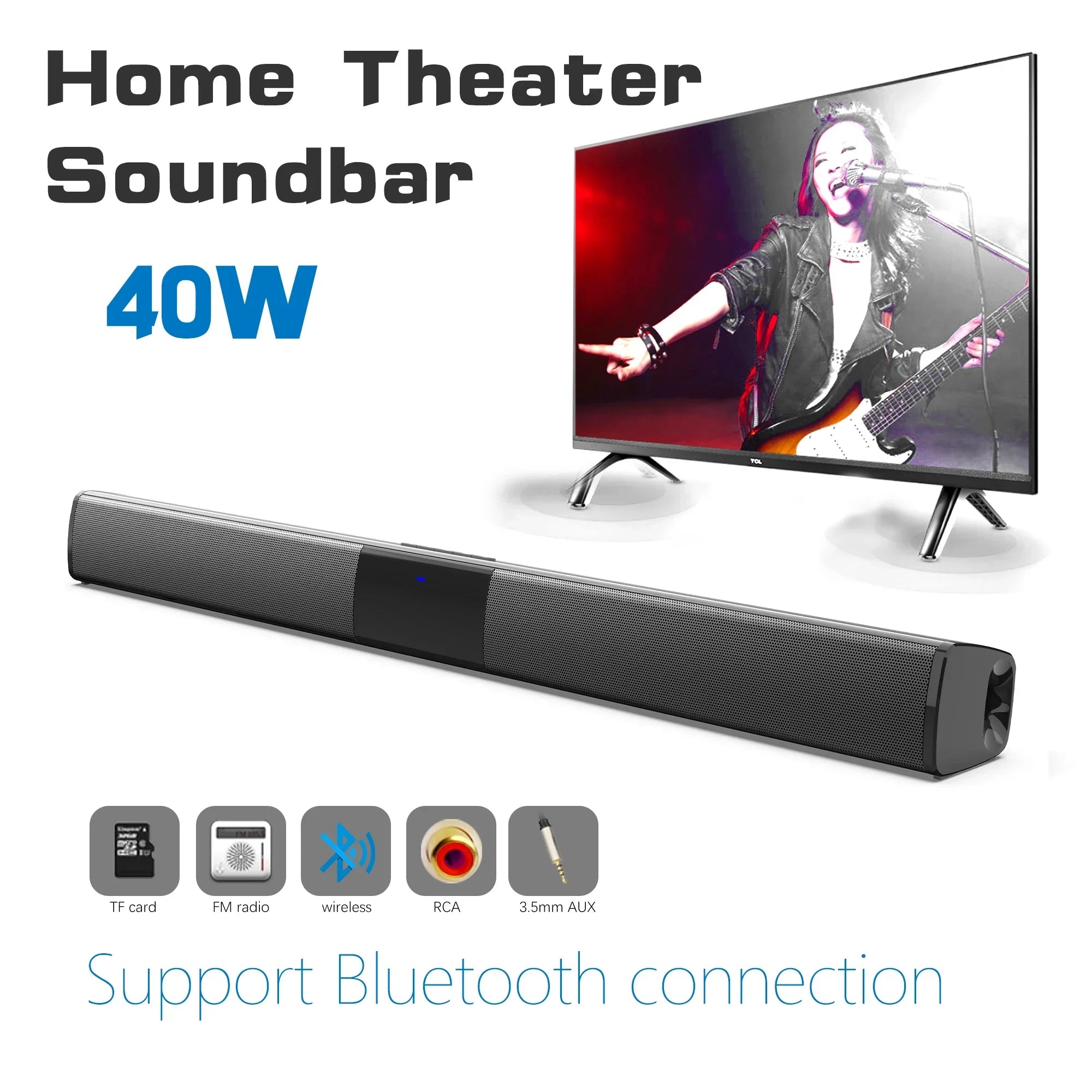 Home Theater Sound System - Bluetooth Speaker, Computer Speakers, TV Soundbar, Subwoofer, Radio Music Center, Boom Box Column 