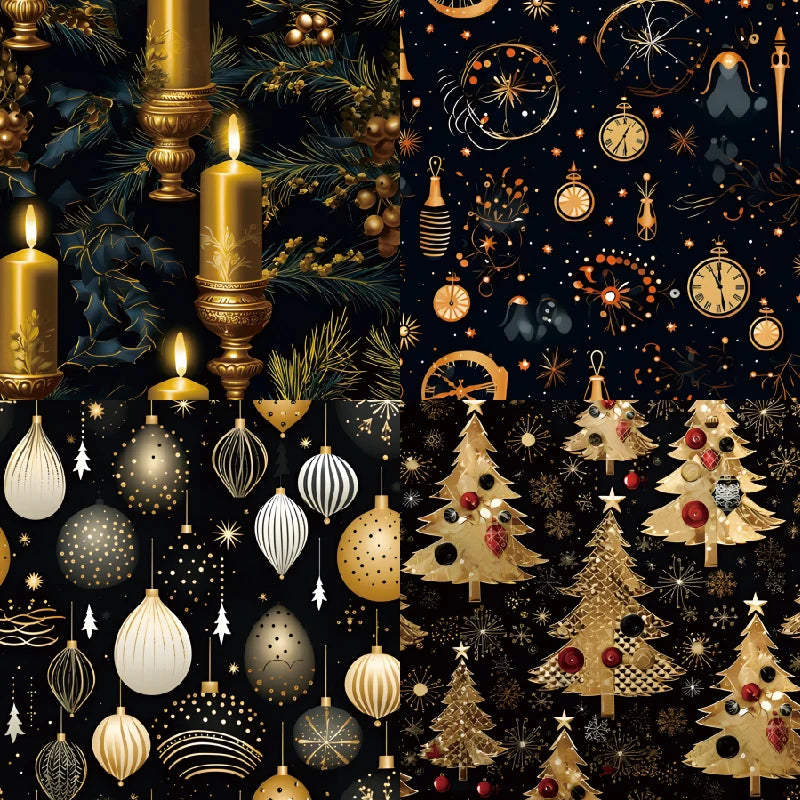 Panalisacraft 24 sheets 6"X6" Shinny Christmas Scrapbook paper Scrapbooking patterned paper pack DIY craft Background paper 