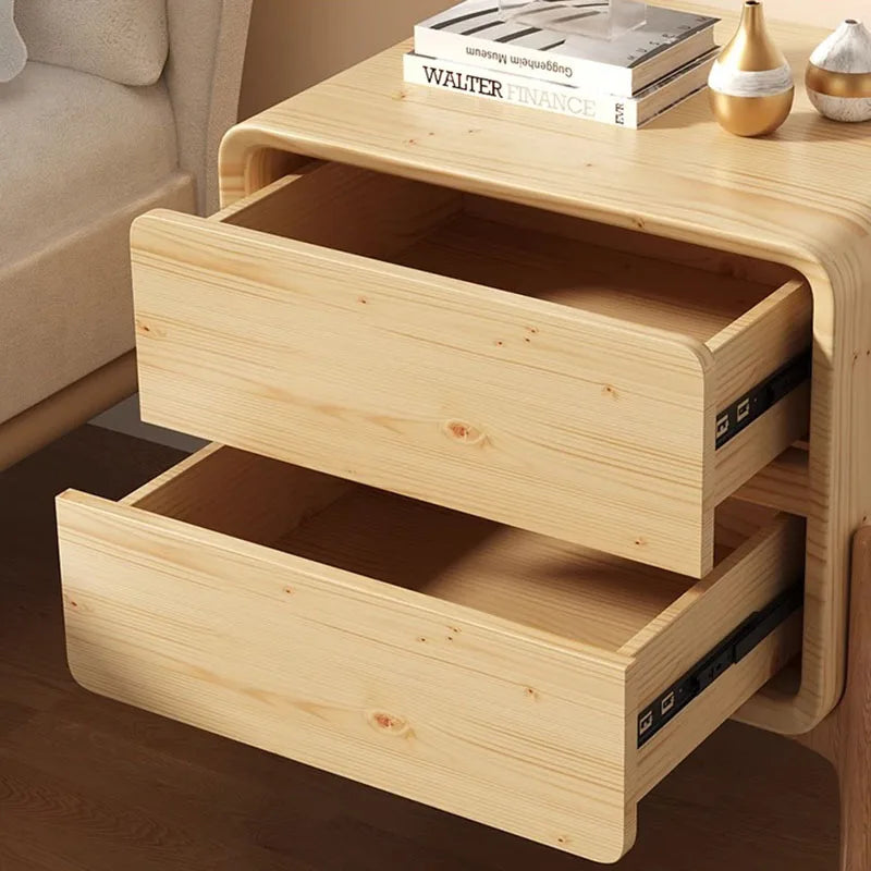 Minimalist Storage Night Table - Modern Nordic Luxury Bedroom Furniture with Trendy Drawer 