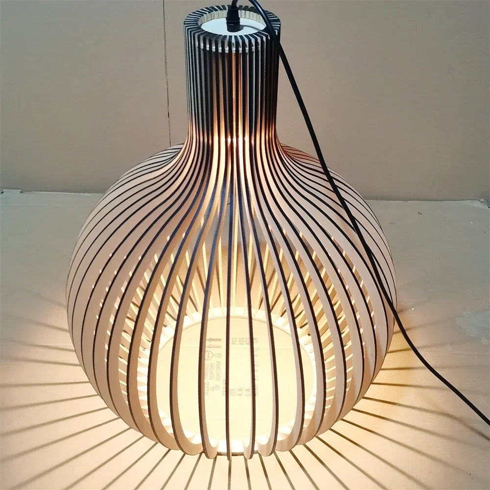 Designer Pendant Lamp – Country Style Foscarini Wood Cage Chandeliers, Black Bamboo Lighting Fixtures, Drop Shipping