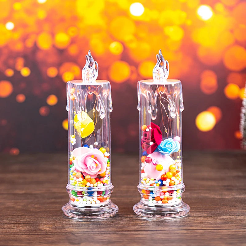 Colorful Electronic Candle Lights, Romantic Confession, Birthday Party, Christmas Atmosphere Decoratio