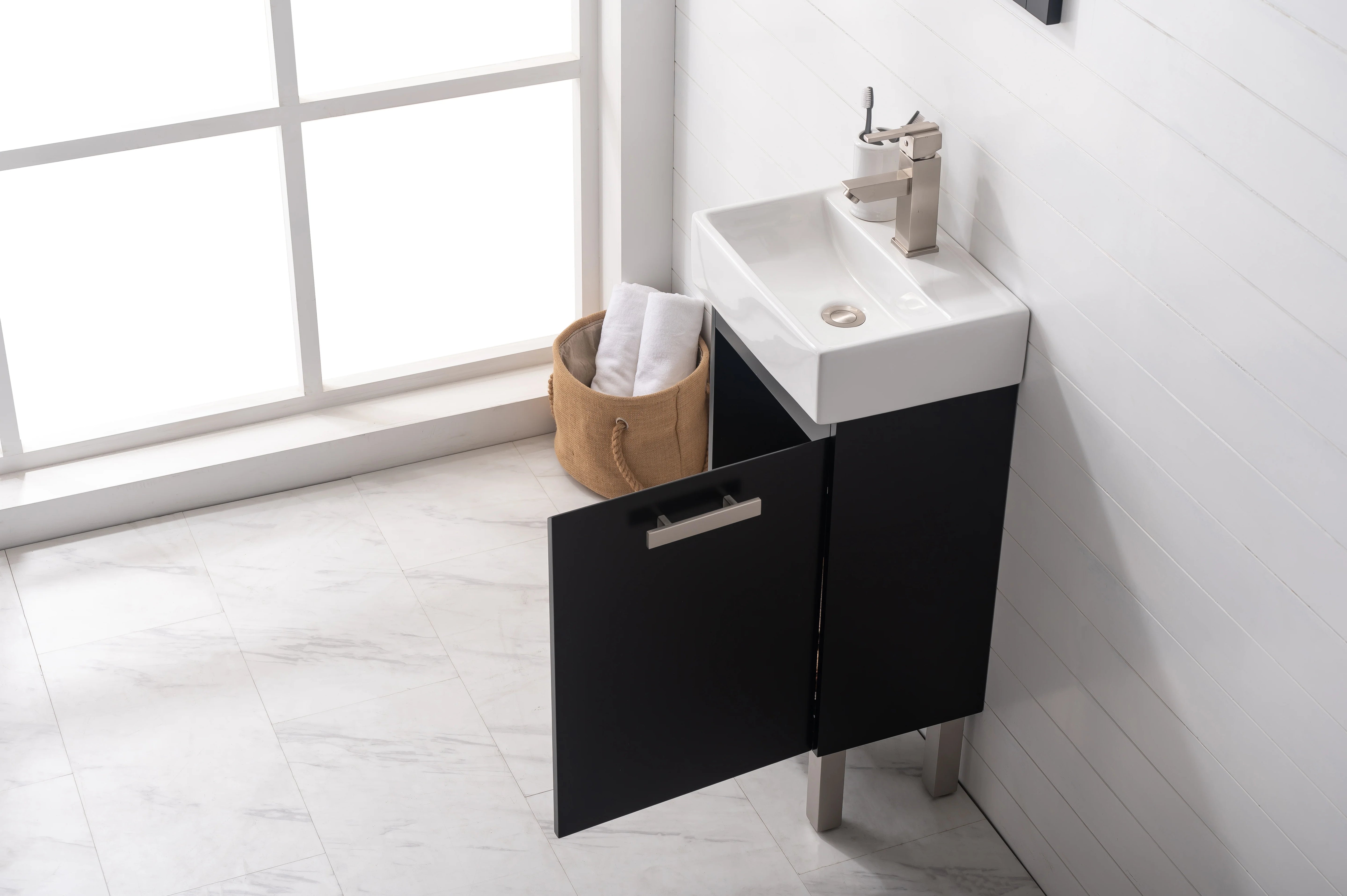 Stella 16.5" Single Sink Vanity with Porcelain Top