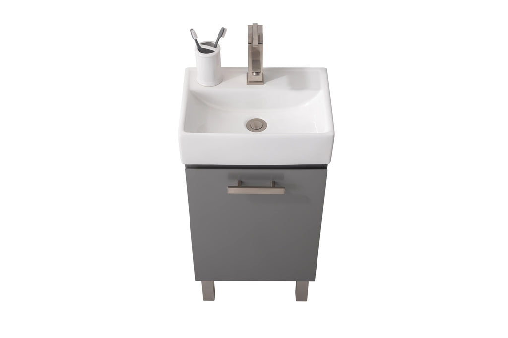 Stella 16.5" Single Sink Vanity with Porcelain Top