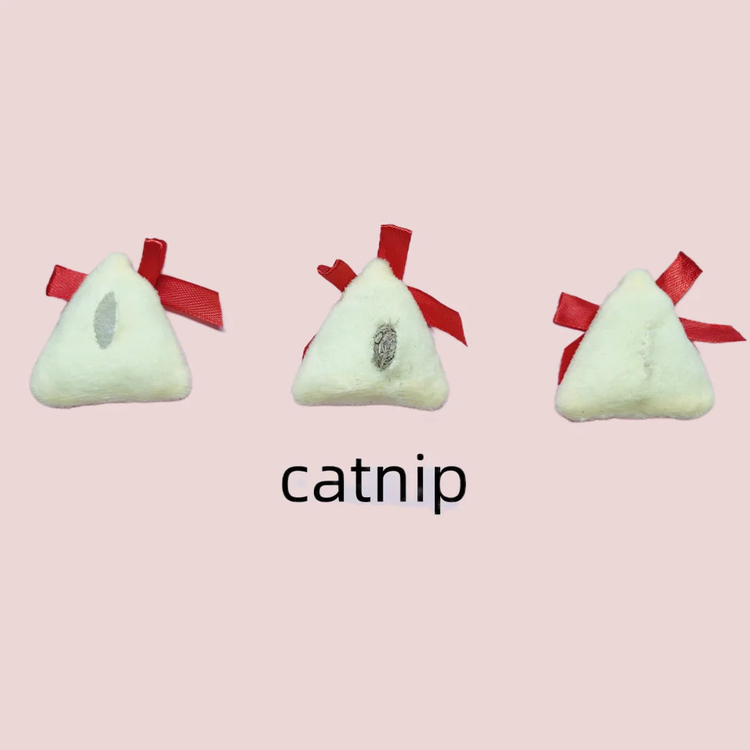 100pc Cat Catnip Toy Set Kitten Mini Plush Chewing Toy Pet Mint Toy With Scent Teeth Grinding Thumb Pillow Pet Catnip Toy 