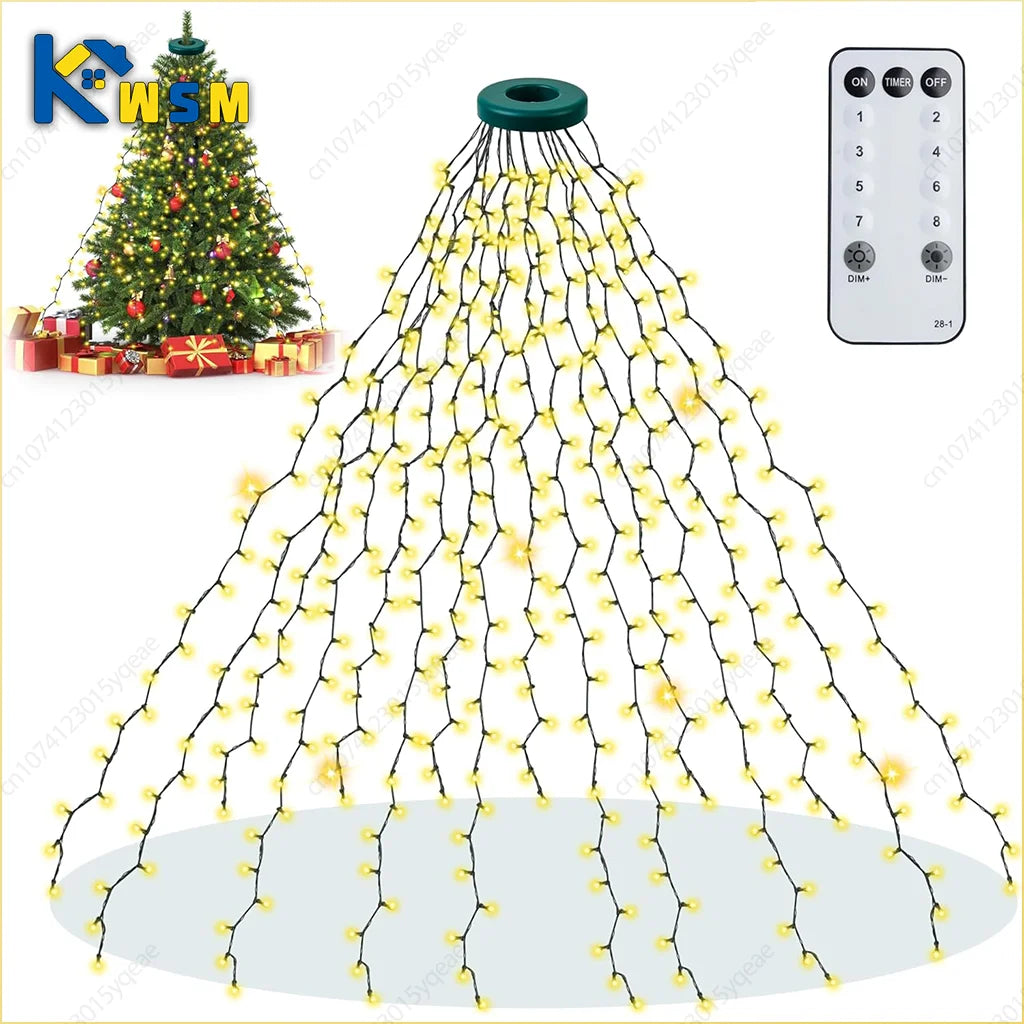 400 LED Christmas Tree Lights Christmas Lights for Indoor and Outdoor Decoration Outdoor Waterfall Lights Christmas Decoration