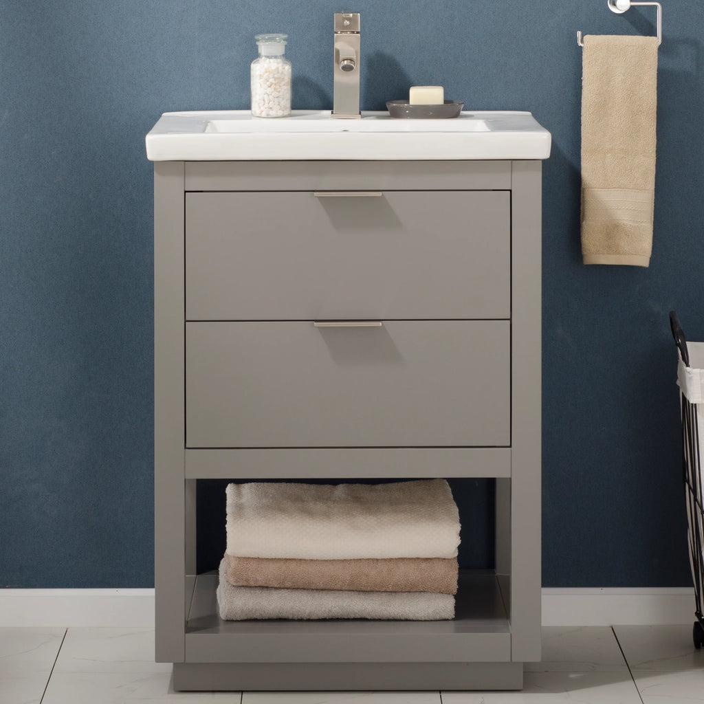 Klein 24" Single Sink Vanity with Porcelain Top