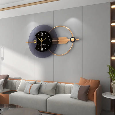 Large 3D Wall Clock for Living Room, Double-Layer, Modern Design, Home Clocks, Silent Art Decoration, Nordic Hanging Horologe Wa 