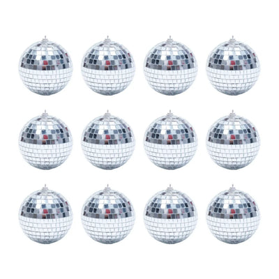 Mirror Disco Ball Ornaments, Christmas Hanging Balls, Xmas Party, Wedding, Home Tree Decoration, 2 cm, 3 cm, 4cm, 12Pcs 