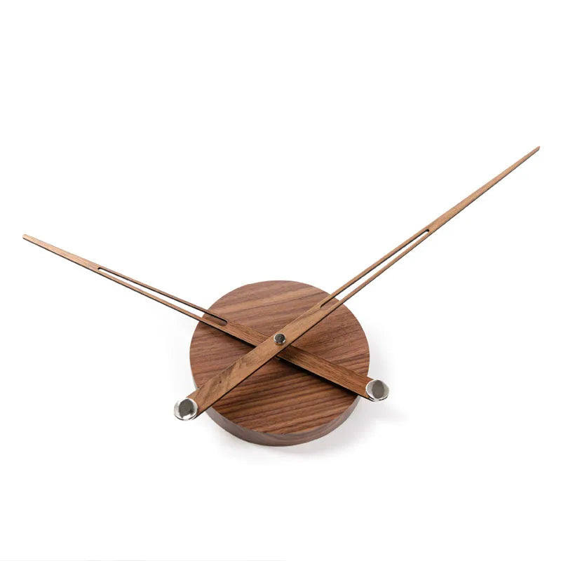 DIY 3D Wall Clock – Walnut Watch Movement, Quartz Silent Mechanism with Wooden Needles, Home Decor for Living Room 