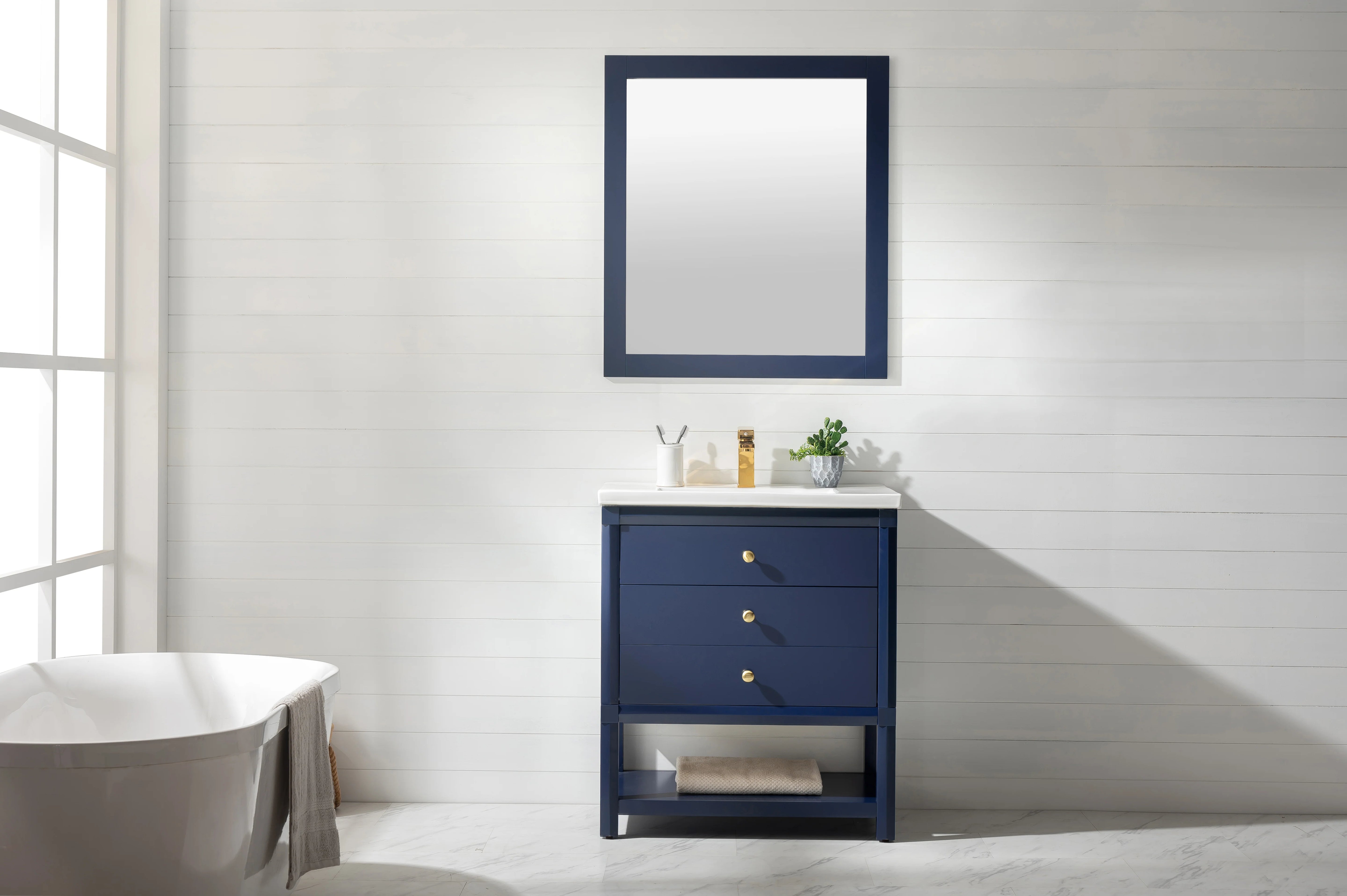 Logan 30" Single Sink Vanity with Porcelain Top