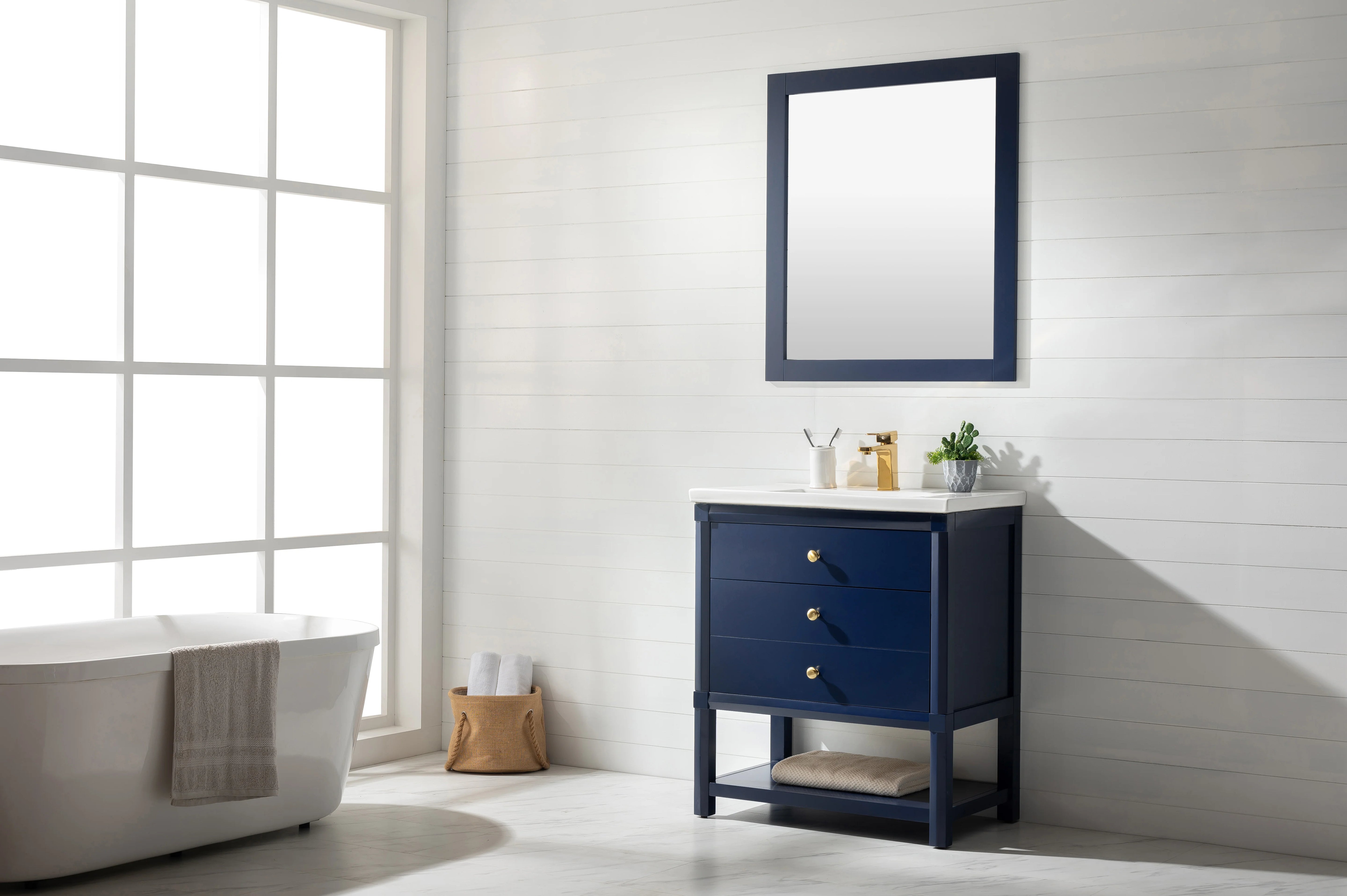 Logan 30" Single Sink Vanity with Porcelain Top