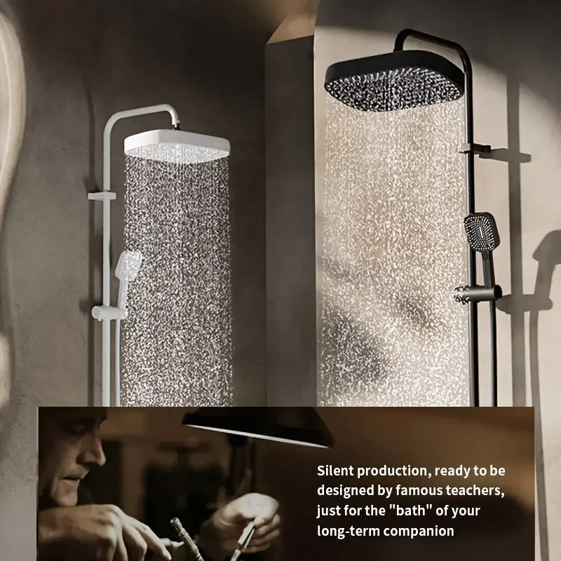 Square Overhead Shower Set Home Booster Shower Set Shower Bathroom Bathing Nozzle Bath Shower Head Bathroom Accessories