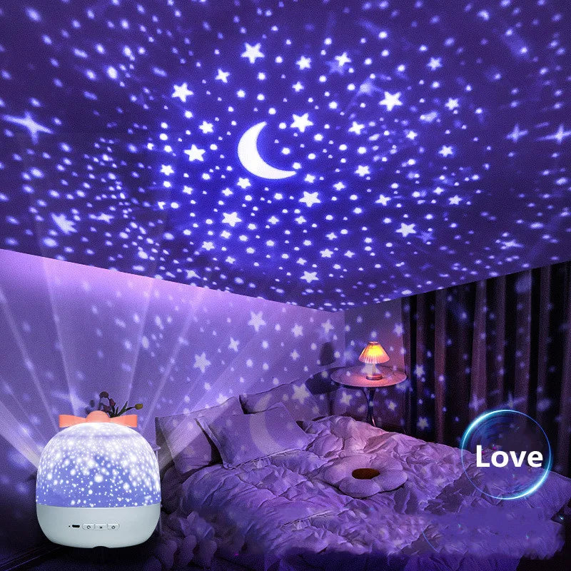 Galaxy Rotating Projector LED Night Light - Starry Mermaids Projector Lamp for Bedroom & Home Decor 