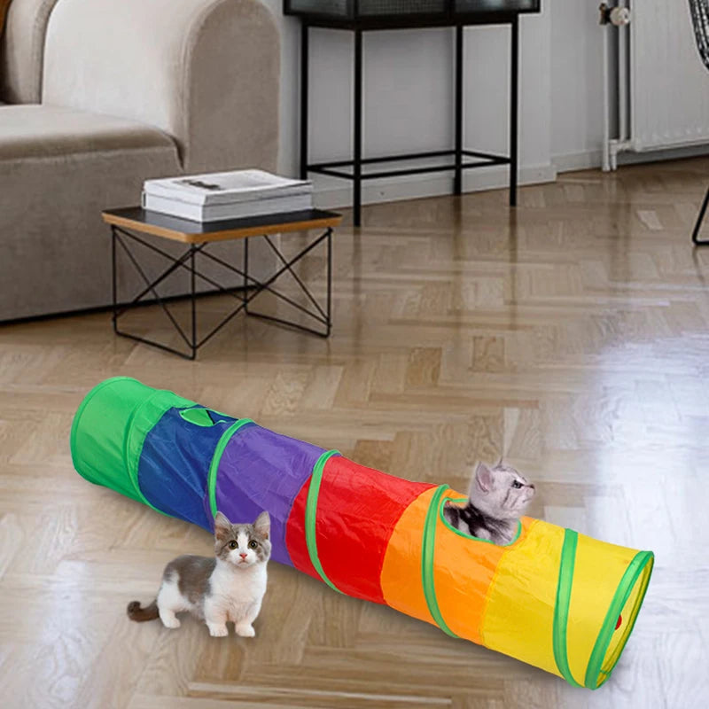 Cat Tunnel Tube Foldable Cat Toys Kitty Training Interactive Fun Toy Tunnel Bored for Puppy Kitten Pet Supplies Cat Accessorie 