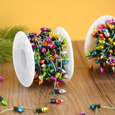 5M/roll Colorful Bulbs String Garland Christmas Home Decorations Xmas Tree Ornaments Navidad New Year Gift DIY Dollhouse Not LED 