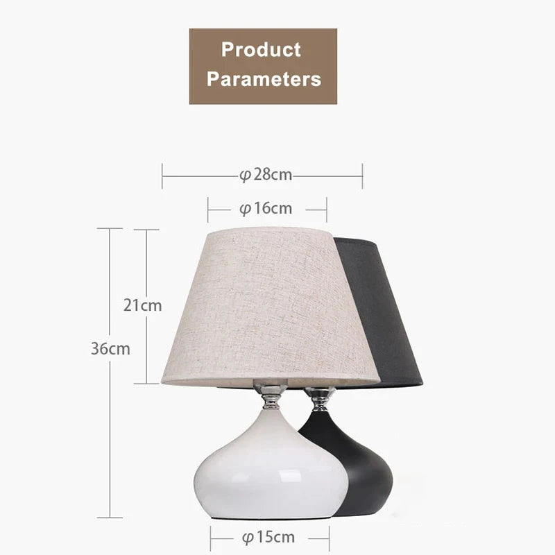 Modern Minimalist Table Light - LED Warm Desk Lamp with Touch Switch, Creative Bedside Lighting for Living Room & Study