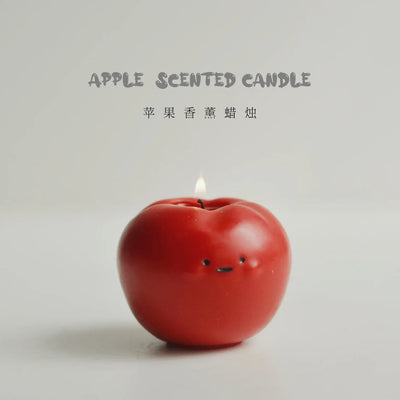 Lovely Christmas Red Apple Scented Candle Cute Fruit Shape Aromatherapy Candle Wedding Souvenir Photograph Props Home Decoration 