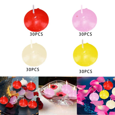 30Pcs Floating Candles Decor for Valentine's Day Christmas Party Celebration 