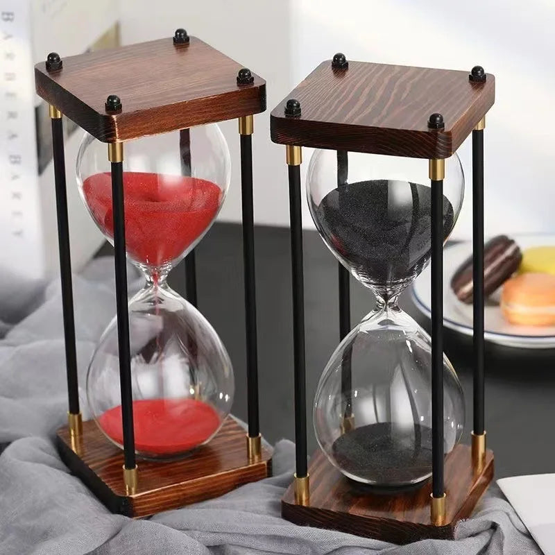 Retro Hourglass – 15/30/45/60 Minutes Timers, Luxury Gift for Study, Living Room, Office Decoration, Decompression Ornament