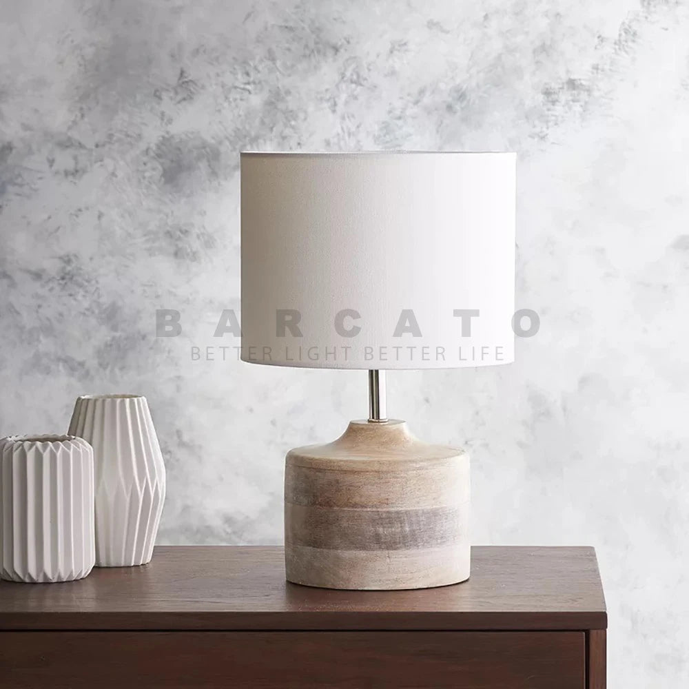 Nordic Designer Wooden Table Lamp - Korean Minimalism LED Art Lamp for Bedroom, Hotel, and Bedside Decor 