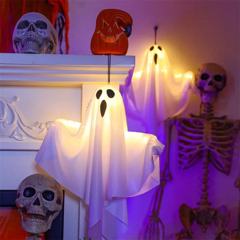 LED Glow Ghost Party Halloween Decoration for Home |  Indoor & Outdoor Halloween Decoration | Hanging Horror Props with Lights