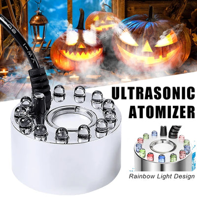 Mini LED Pumpkin Light Fogger Water Fountain Pond Fog Machine For Halloween Christmas Easter Party Festival Decoration 2023 