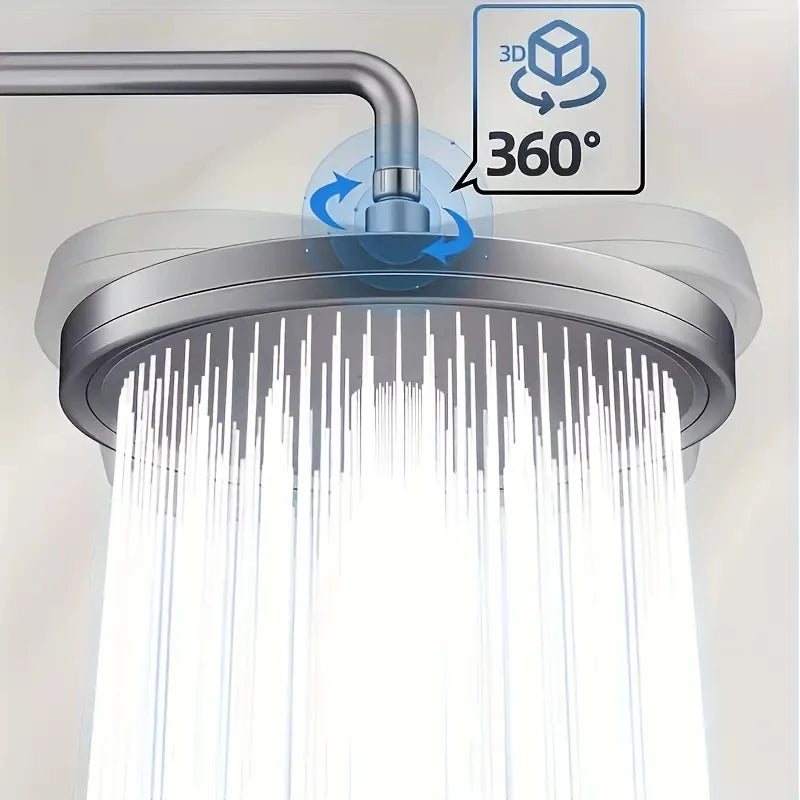 Six-speed Adjustable Overhead Shower Head High Pressure Shower Head Booster Shower Shower Head Sets Bathroom Accessories