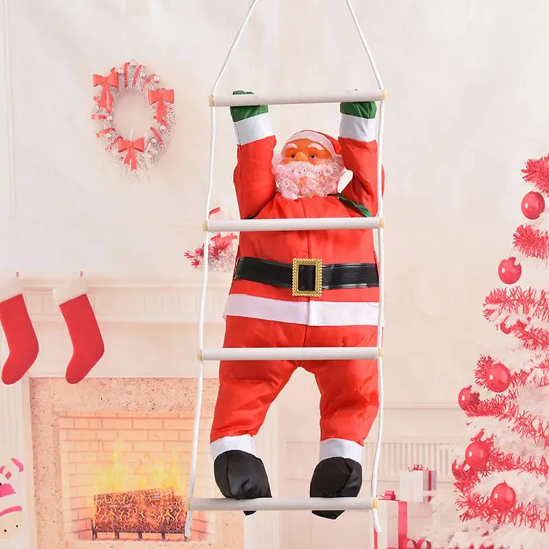 Santa Claus Climbing Rope Ladder Christmas Decorations Hanging Doll Tree Ornament Outdoor Santa Claus Doll Pendant 2023 Xmas