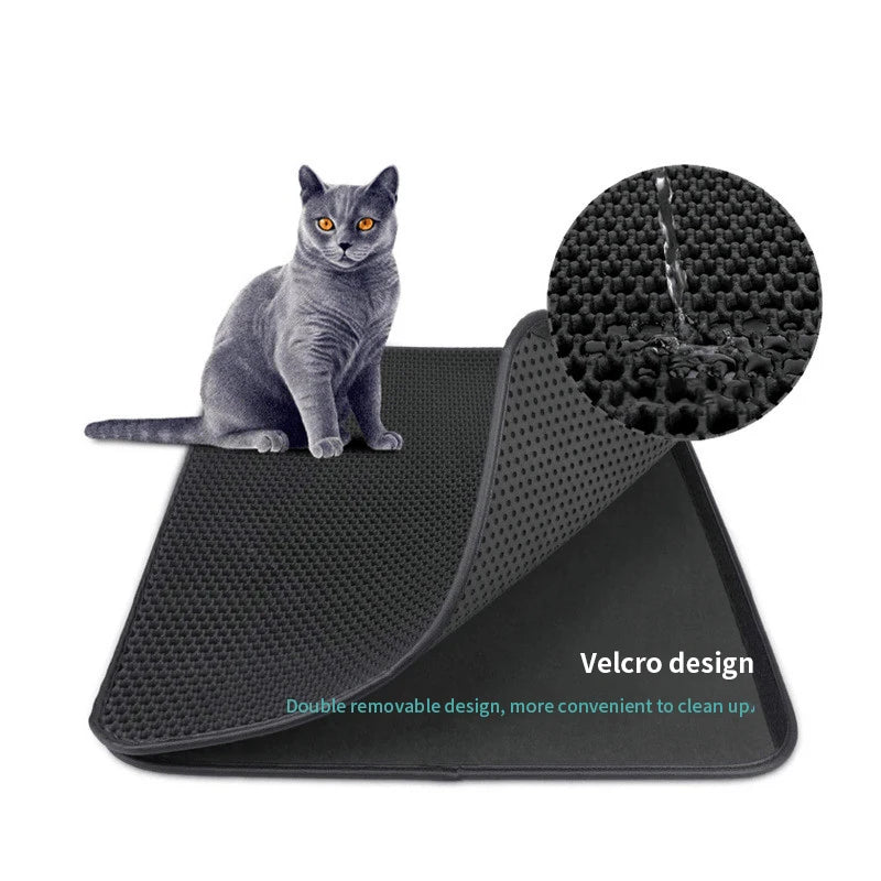 Double Layer EVA Cat Litter Pad Waterproof Non-slip Sand Basin Filter Kitten Dog Washable Mattress Floor Mat Pet Clean Supplies 