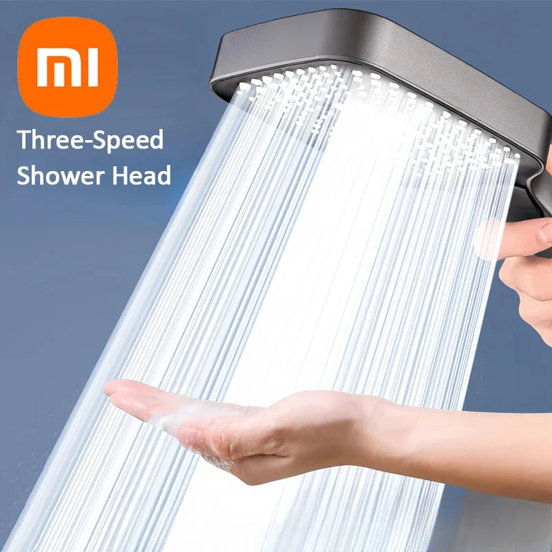 Xiaomi 13cm Large Panel Shower Head 3 Modes Adjustable High Pressure Massage Shower Head Filter Element Bathroom Accessories