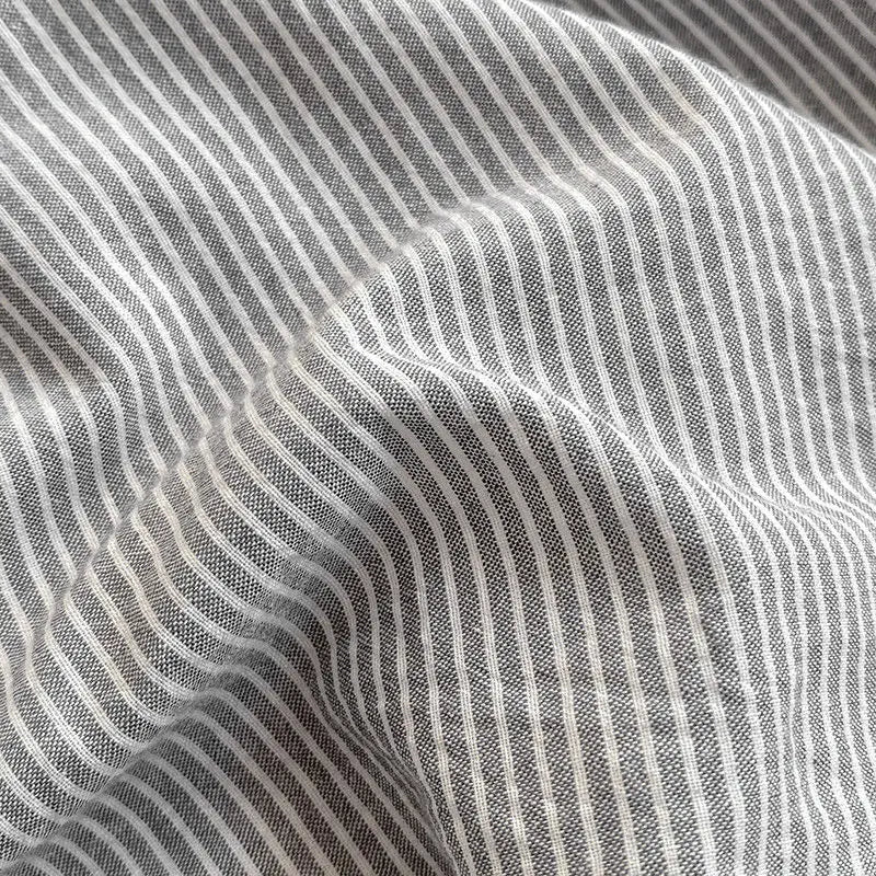 INS Nordic Style Bedding Set - Stripe Comforter Cover with Pillowcase and Sheet, Single/Full Size Bed Linen, Washed Cotton Bedspread 
