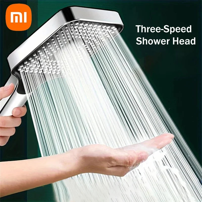 Xiaomi 13cm Large Panel Shower Head 3 Modes Adjustable High Pressure Massage Shower Head Filter Element Bathroom Accessories