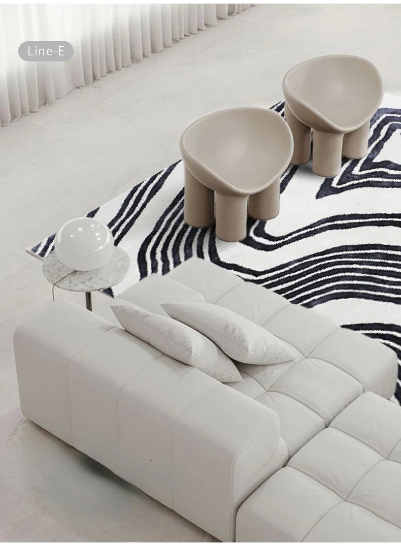 Modern Minimalist Rugs for Bedroom Light Luxury Large Area Carpet Lounge Rug Living Room Decoration Plush Carpets Non-slip Mat 