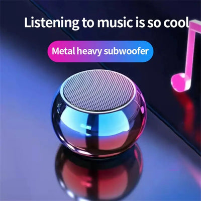Portable Wireless Bluetooth Speaker – Small Steel Gun Metal with Heavy Subwoofer, Mini Speaker for Home & Office 