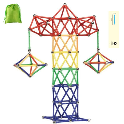 LFAYER 3D Long Magnet Sticks Magnetic Building Blocks Magnet Sticks Construction DIY Magnetic toys For Kid 