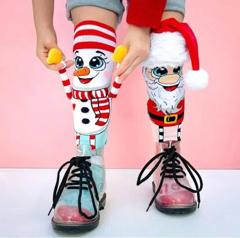 Christmas Stockings Cartoon Quirky Christmas Socks Cosplay Costume Party Funny Socks Father Christmas Snowman Christmas Gift